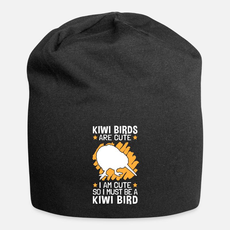 Kiwi Vogel sind süß also bin ich ein Kiwi Vogel - Jersey-Beanie - Schwarz