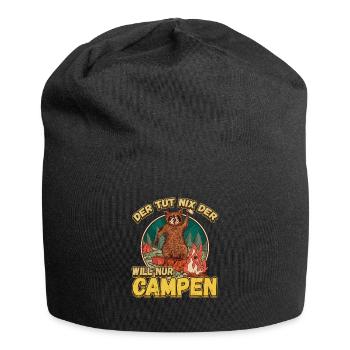 Der Tut Nix Der Will Nur Campen - Wohnmobil Natur - Jersey-Beanie - Schwarz - Vorne