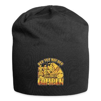 Der Tut Nix Der Will Nur Campen - Wohnmobil Natur - Jersey-Beanie - Schwarz - Vorne