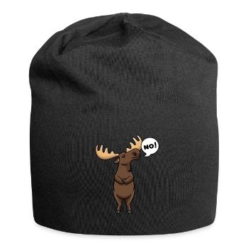 Stubborn moose with moose antlers Elentier No - Jersey Beanie - black - Front