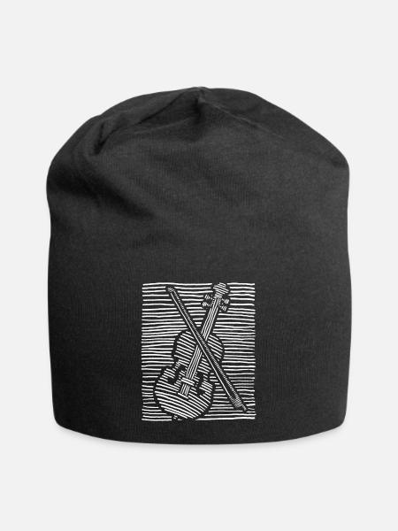 Violine Geige Saiteninstrument Bratsche - Jersey-Beanie - Schwarz