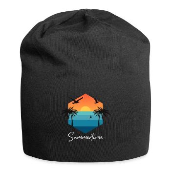 Summertime Summer Shirt Women Men - Jersey Beanie - black - Front