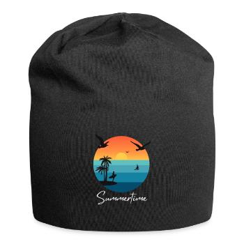 Summertime Summer Shirt Women Men - Jersey Beanie - black - Front