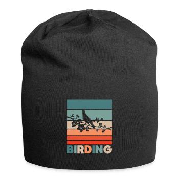 Nur Vogel - Jersey-Beanie - Schwarz - Vorne