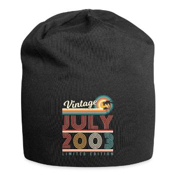 Bester Geburtsmonat Juli 2003 - Jersey-Beanie - Schwarz - Vorne