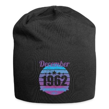 Born December 1962 60 years 60s 60th birthday - Jersey Beanie - black - Front