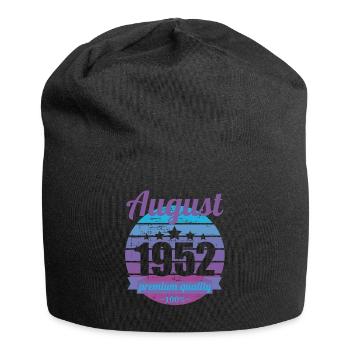 Born August 1952 70 years 70s 70th birthday - Jersey Beanie - black - Front