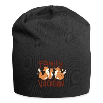 Familienurlaub Füchse Familienurlaub Füchse Gesche - Jersey-Beanie - Schwarz - Vorne