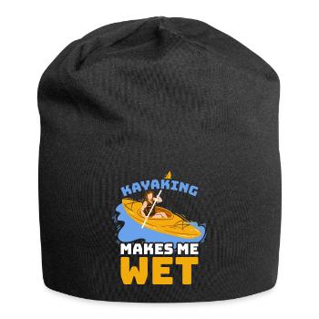 Kayaking Makes Me Wet Kajak Geschenk - Jersey-Beanie - Schwarz - Vorne