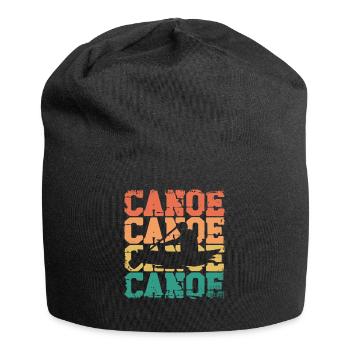 Canoe Canoeing Retro Vintage Canoe - Jersey Beanie - black - Front