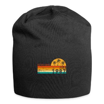 Retro since Juli 1987 - Geburtstag im Juli - Jersey-Beanie - Schwarz - Vorne
