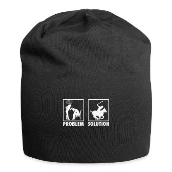 Polo Horseback Game Polo Players Statement - Jersey Beanie - black - Front