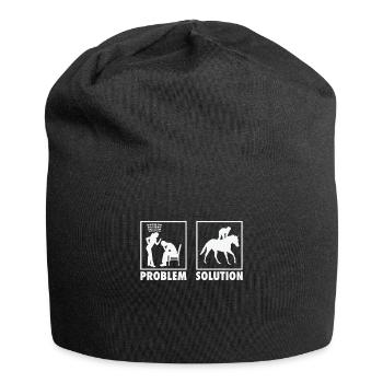 Horse Racing Horse Racers Statement Problem - Jersey-Beanie - Schwarz - Vorne
