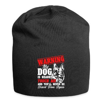 Deutscher Schäferhund Polizeihund Polizei Hund - Jersey-Beanie - Schwarz - Vorne