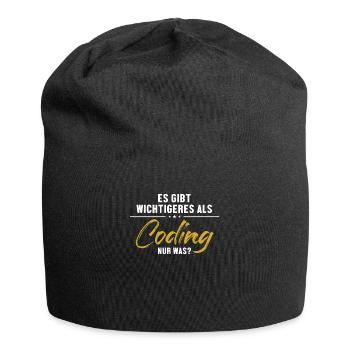 Wichtigeres als Coding Softwareingenieur Coder - Jersey-Beanie - Schwarz - Vorne