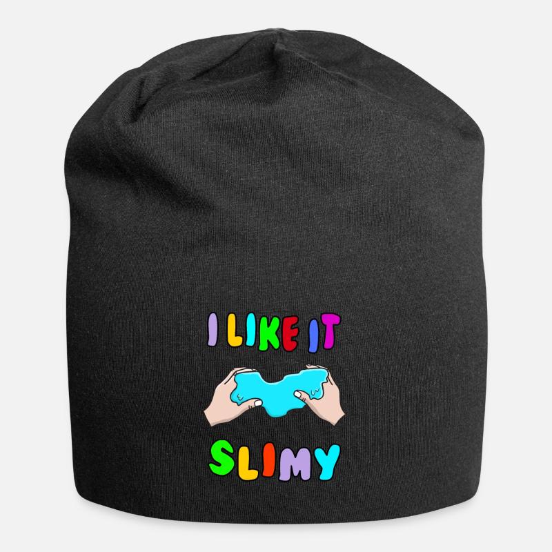 I like it Slimy Fluffy Drizzly Cloud Texture Buble - Jersey Beanie - black