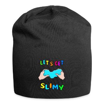 Slime Fluffy Drizzly Nuage Texture Bubble Pop - Bonnet en jersey - noir - Devant