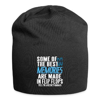 Les meilleurs souvenirs sont faits dans le thé Flip Flops - Bonnet en jersey - noir - Devant