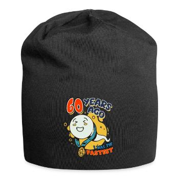 60 Years Ago I Was The Fastest 60. Geburtstag - Jersey-Beanie - Schwarz - Vorne