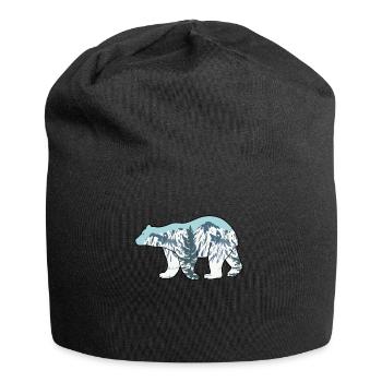 Polar Bear Alaska Mountain Wilderness Outdoors - Jersey Beanie - black - Front