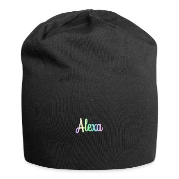 ALEXA Rainbow Cursive minimaliste - Bonnet en jersey - noir - Devant