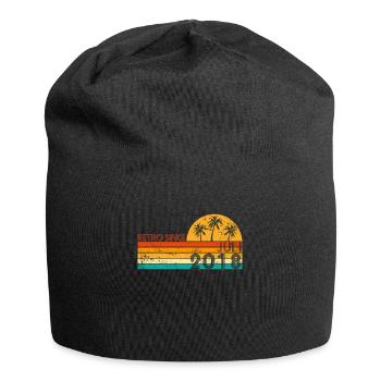Retro since Juli 2018 - Geburtstag im Juli - Jersey-Beanie - Schwarz - Vorne