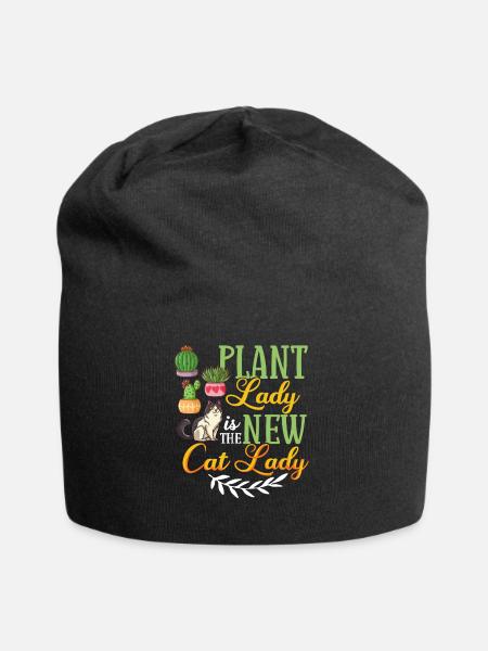 Catcus Cactus Katze Sukkulente Pflanze Kakteen - Jersey-Beanie - Schwarz