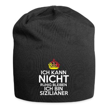 Sicilia Sizilien Sizilianer Sizilianisches - Jersey-Beanie - Schwarz - Vorne