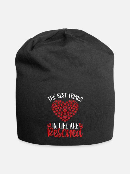 Animal Rescue Dog Rescuer Shelter Cat Rescue - Jersey-Beanie - Schwarz