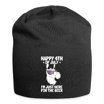 Joyeux 4 juillet, je suis juste ici pour la bière - Bonnet en jersey - noir - Devant