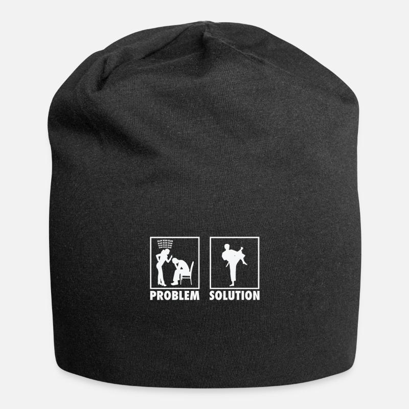 Karaté Pratiquants de Karaté Karatéka Déclaration - Bonnet en jersey - noir