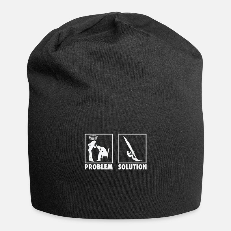 Windsurf Windsurfer Déclaration Solution au problème. - Bonnet en jersey - noir