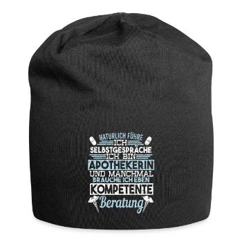 Apothekerin Selbstgespräche kompetente Beratung - Jersey-Beanie - Schwarz - Vorne