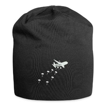 Paratrooper Jumpmaster Airplane Jump Off - Jersey Beanie - black - Front