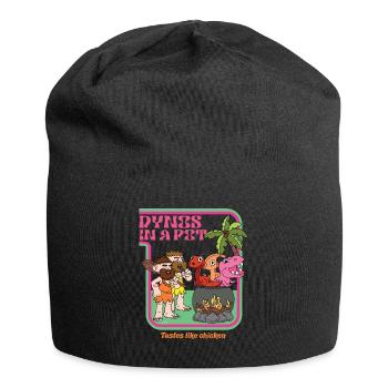 Dynos In A Pot - Tastes Like Chicken - Dinosaurs - Jersey Beanie - black - Front
