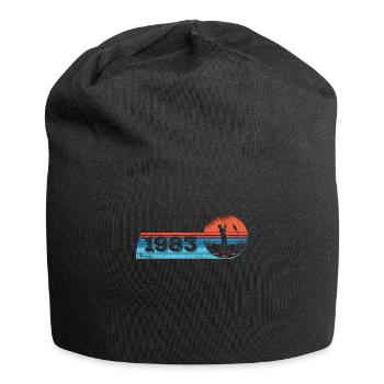 Pêcheur né en 1983 Anniversaire Fliegenflischen - Bonnet en jersey - noir - Devant