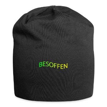 Mallorca Saufen Schriftzug - Jersey-Beanie - Schwarz - Vorne