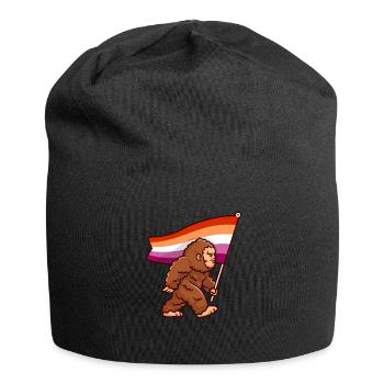 Bigfoot Lesbian Pride Flag Colors Sasquatch LGBTQ - Bonnet en jersey - noir - Devant