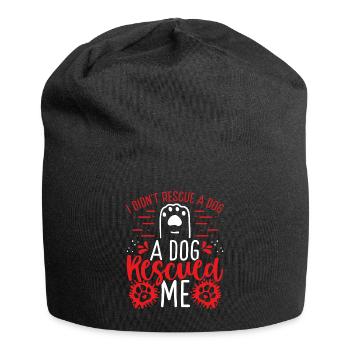 Chien m’a sauvé Refuge Chiens Adopter Chien Animal - Bonnet en jersey - noir - Devant
