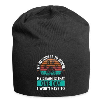 Chien Sauveteur Vintage Refuge Chiens Adoptez Chiens Animal - Bonnet en jersey - noir - Devant