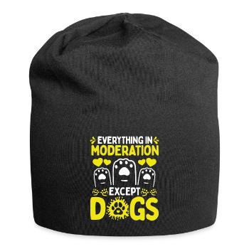 Refuge de sauvetage pour chiens Chiens Adoptez des chiens Drôle de chien - Bonnet en jersey - noir - Devant