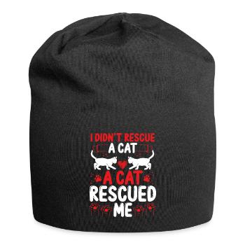 Foster Animals Shelter Cats Cat Rescuer Rescuer - Jersey Beanie - black - Front