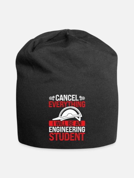 Funny Engineering Student Engineering School - Jersey-Beanie - Schwarz