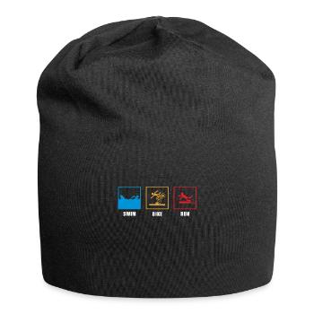 Funny traithleten, athletes, triathlon gift - Jersey Beanie - black - Front