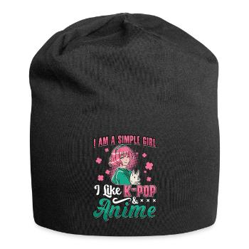 I Like K-Pop And Anime K-Pop - Jersey Beanie - black - Front