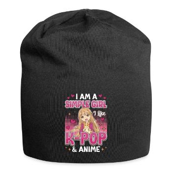 I Like K-Pop And Anime K-Pop - Jersey Beanie - black - Front