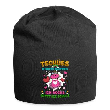 Tschüss Kindergarten Ich Rocke Jetzt Die Schule - Jersey-Beanie - Schwarz - Vorne