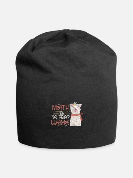 Mathematik - Jersey-Beanie - Schwarz