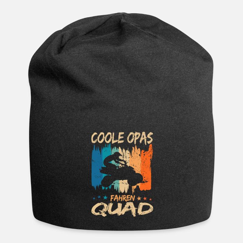 Quad fahren Quadfahrer Spruch als Geschenkidee - Jersey-Beanie - Schwarz