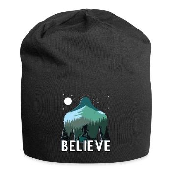 Croyez en Bigfoot Silhouette Sasquatch - Bonnet en jersey - noir - Devant